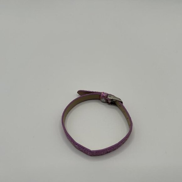 Faux Leather Adjustable Bracelet in Shimmery Lavender - Picture 5 of 6